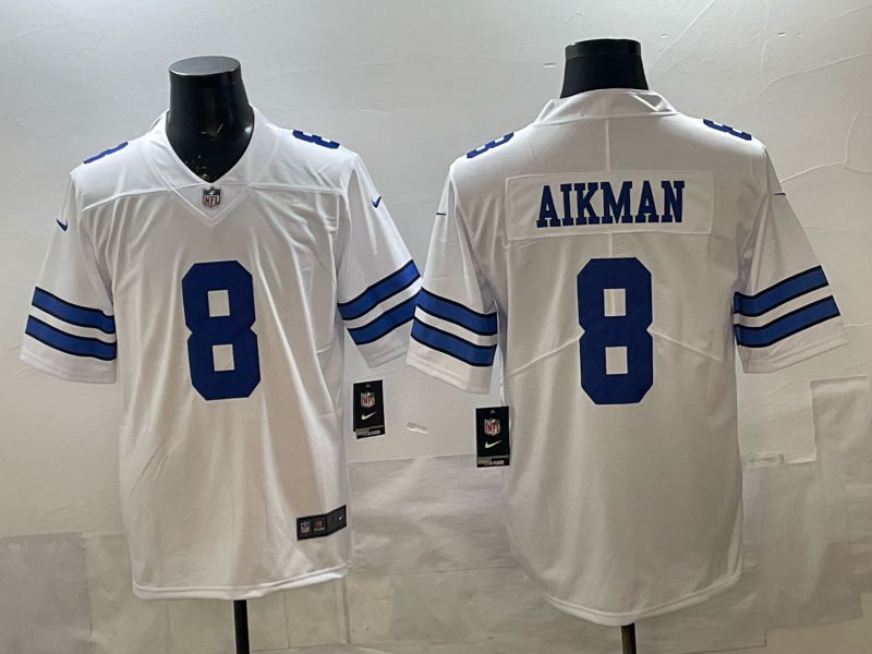 Men 2026 Dallas Cowboys #8 Aikman White 2th generations Nike Limited NFL Jersey style 01->dallas cowboys->NFL Jersey